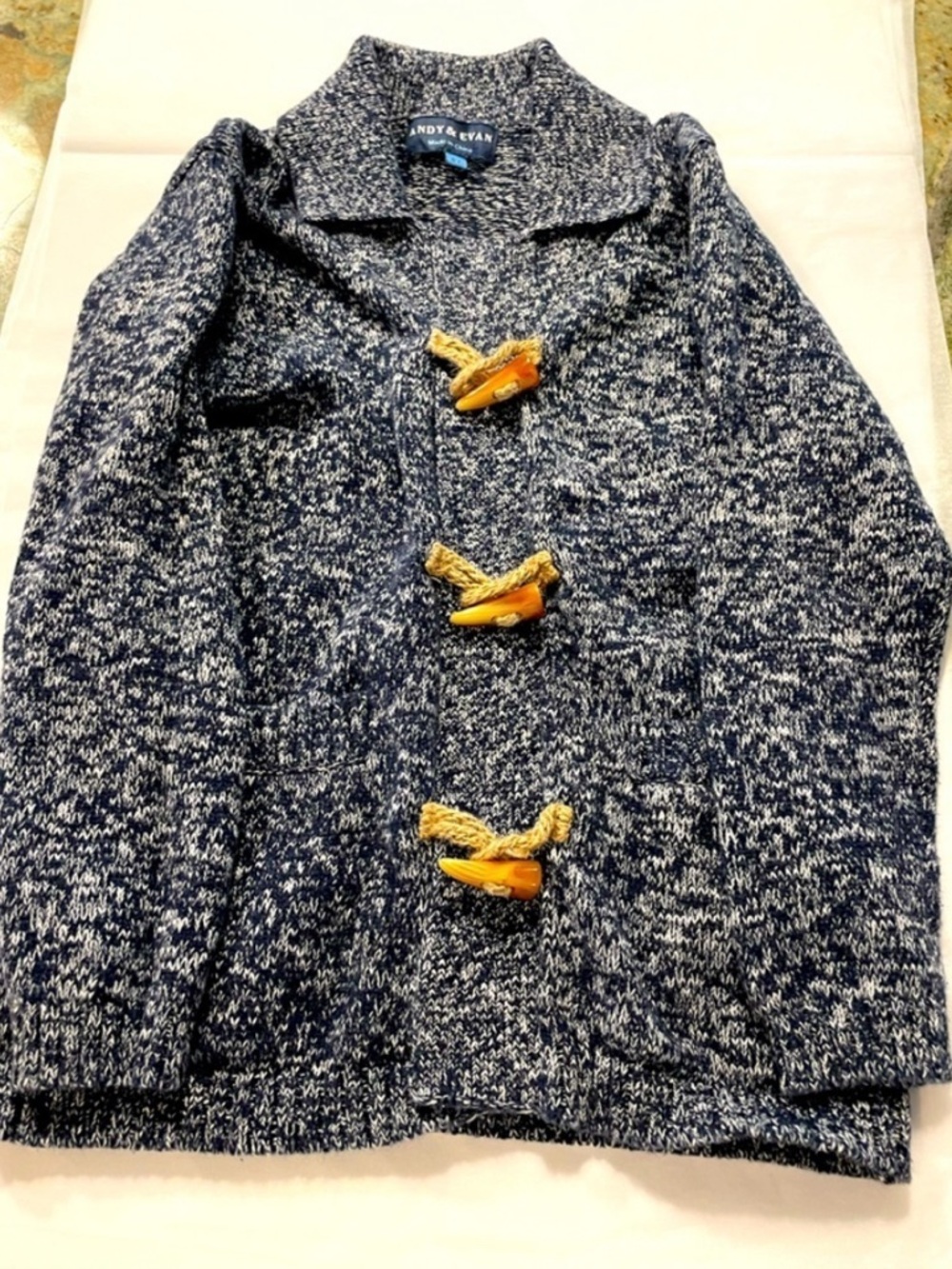 Andy & Evan Marled Toggle Cardigan - BOYS 6